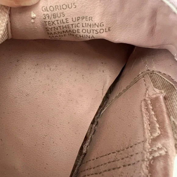 Dune London Pink and Gold Espadrille Flats with Sequined Floral Design - Picture 7 of 8